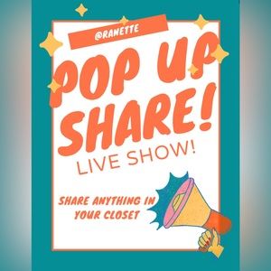 Thursday 7/13 @ 7p.m. CST. GOOD ENERGY Share anything in your closet!